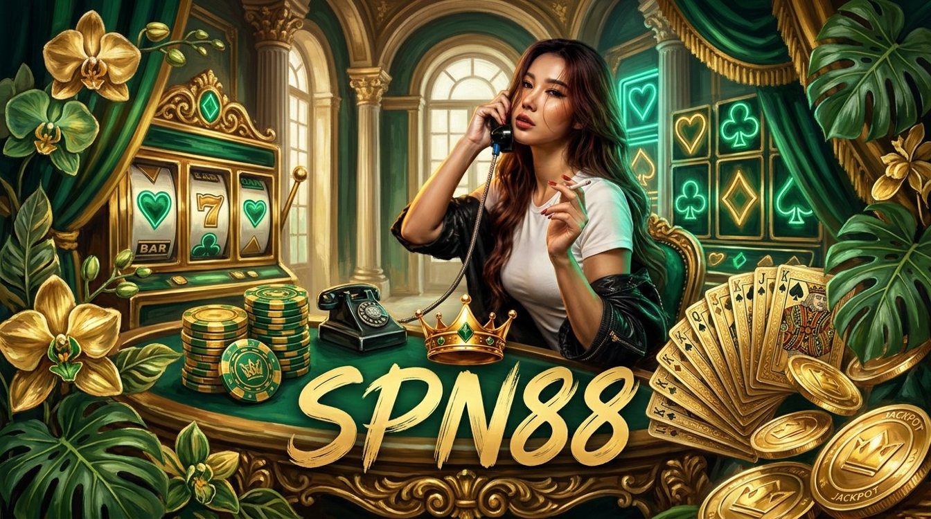 Tampilan antarmuka Gates of Olympus di SPN88 dengan gulungan berwarna cerah dan ikon dewa